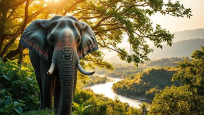 gajah di habitat alam gajah di habitat alam