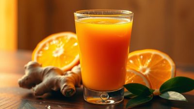 jus jeruk dan jahe