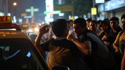 pemukulan supir taksi