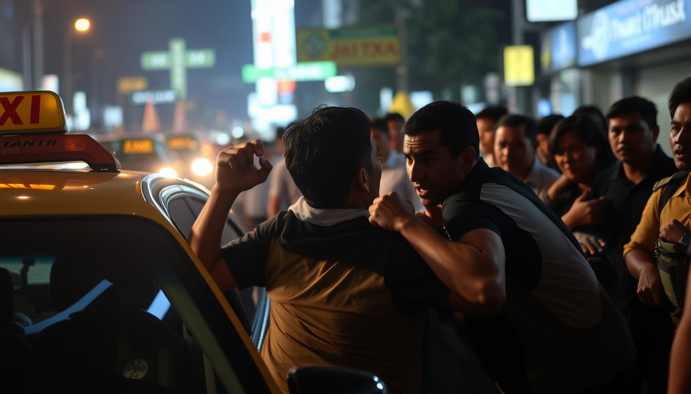pemukulan supir taksi