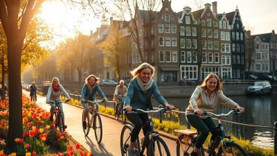 Bersepeda di Amsterdam